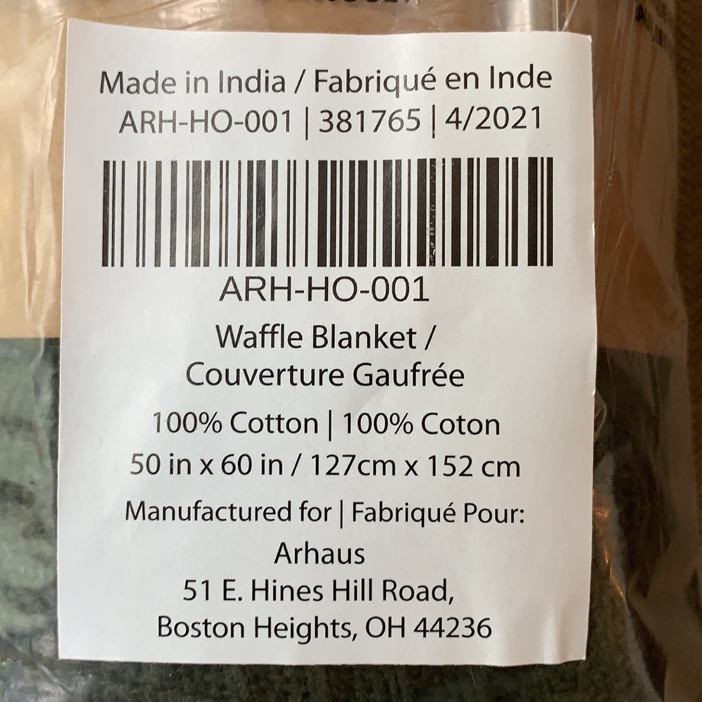 SALE Arhaus Waffle Blanket - Picture 6 of 7
